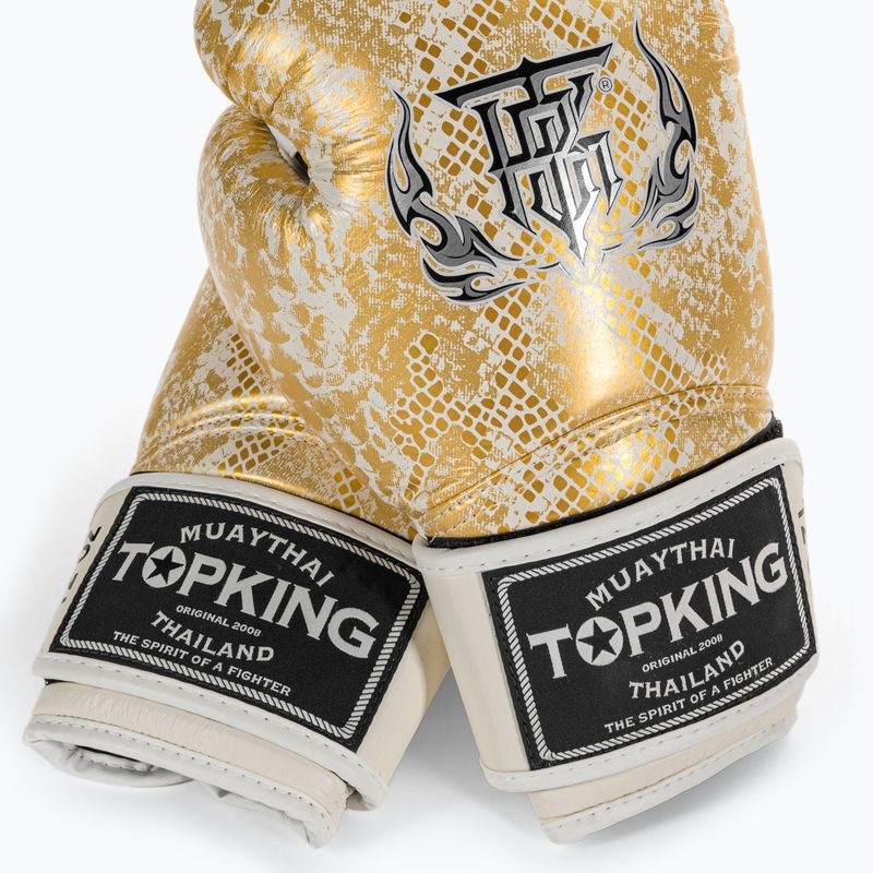 Top King Muay Thai Super Star Air bokszkesztyűk fehér TKBGSS 4