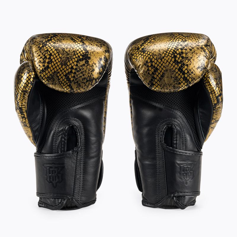 Top King Muay Thai Super Star Air Snake fekete/arany bokszkesztyűk 2