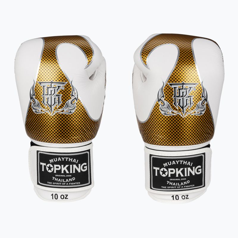 Boxkesztyű Top King Muay Thai Empower white/gold