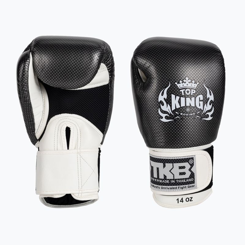 Top King Muay Thai Empower Air bokszkesztyűk fehér/ezüst TKBGEM-02A-WH