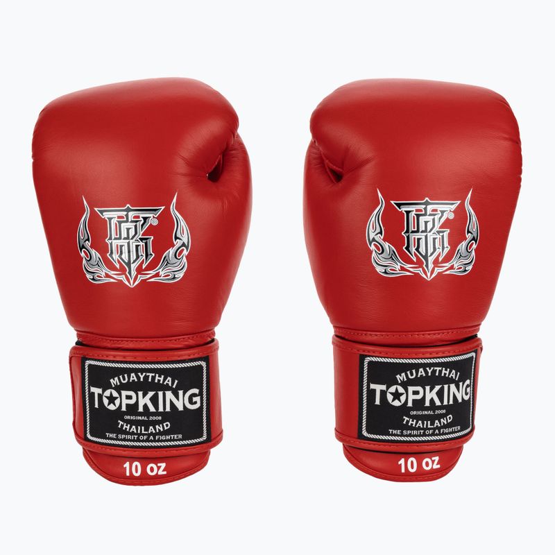 Top King Muay Thai Ultimate piros bokszkesztyűk
