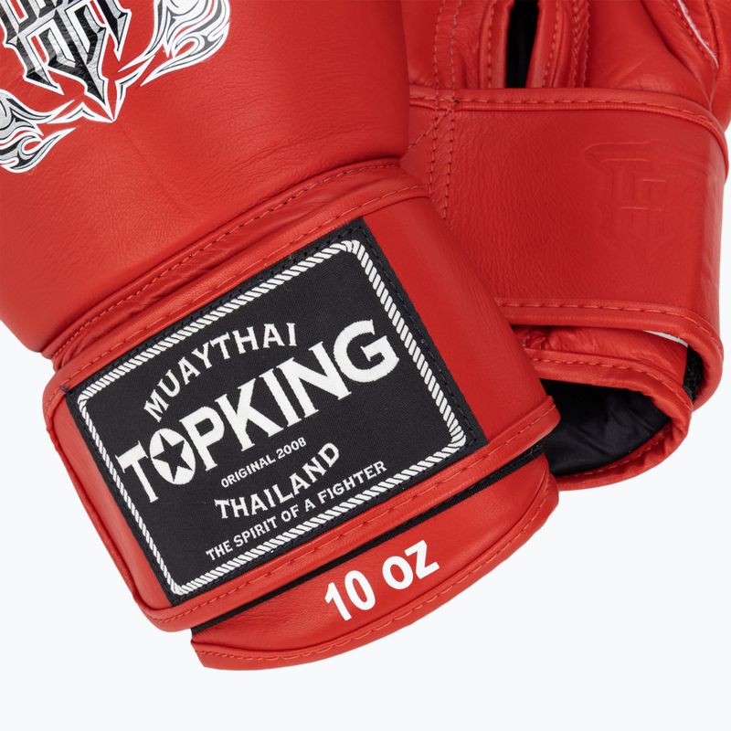 Top King Muay Thai Ultimate piros bokszkesztyűk 4
