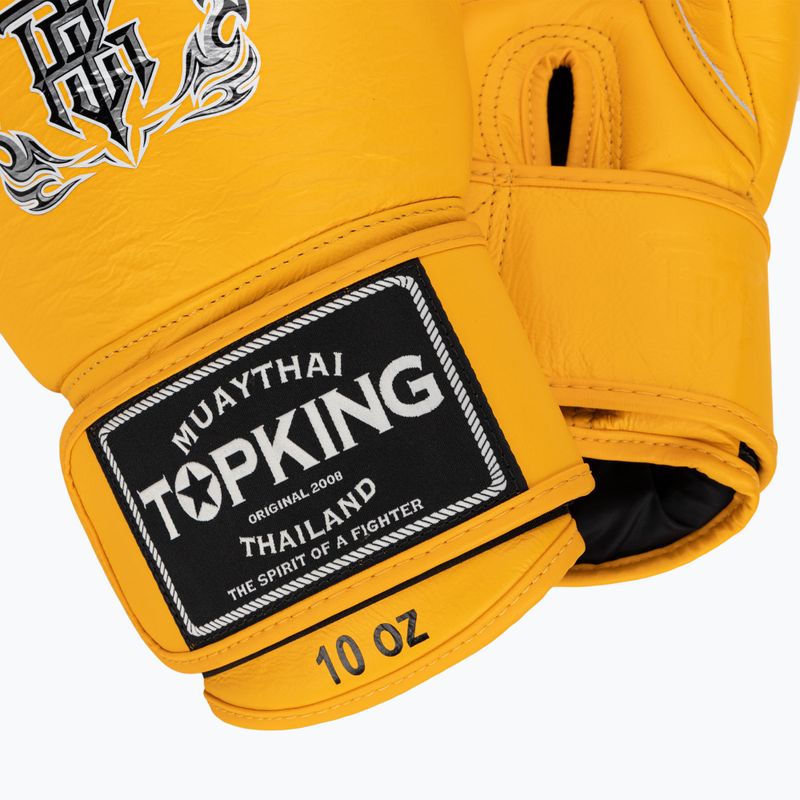 Top King Muay Thai Ultimate sárga ökölvívókesztyű 4