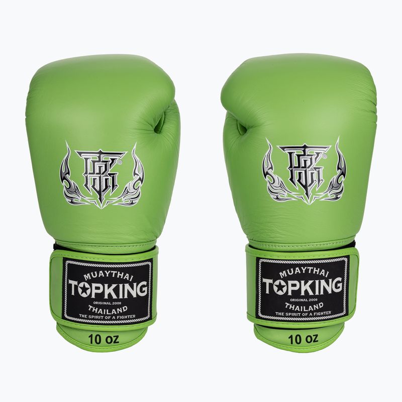 Top King Muay Thai Ultimate zöld bokszkesztyűk