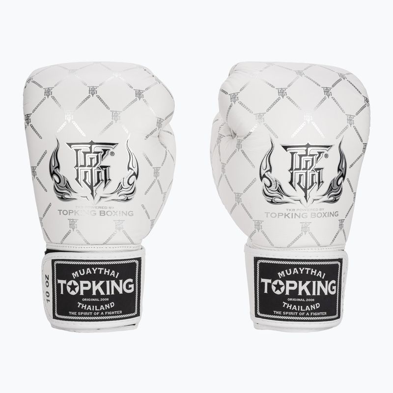 Top King Boxing Chain fehér/ezüst boxkesztyű