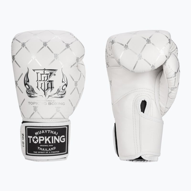 Top King Boxing Chain fehér/ezüst boxkesztyű 3