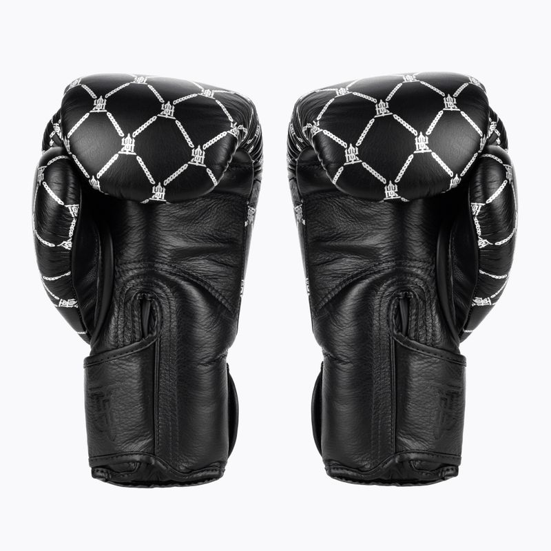 Top King Boxing Chain fekete/ezüst bokszkesztyűk 2