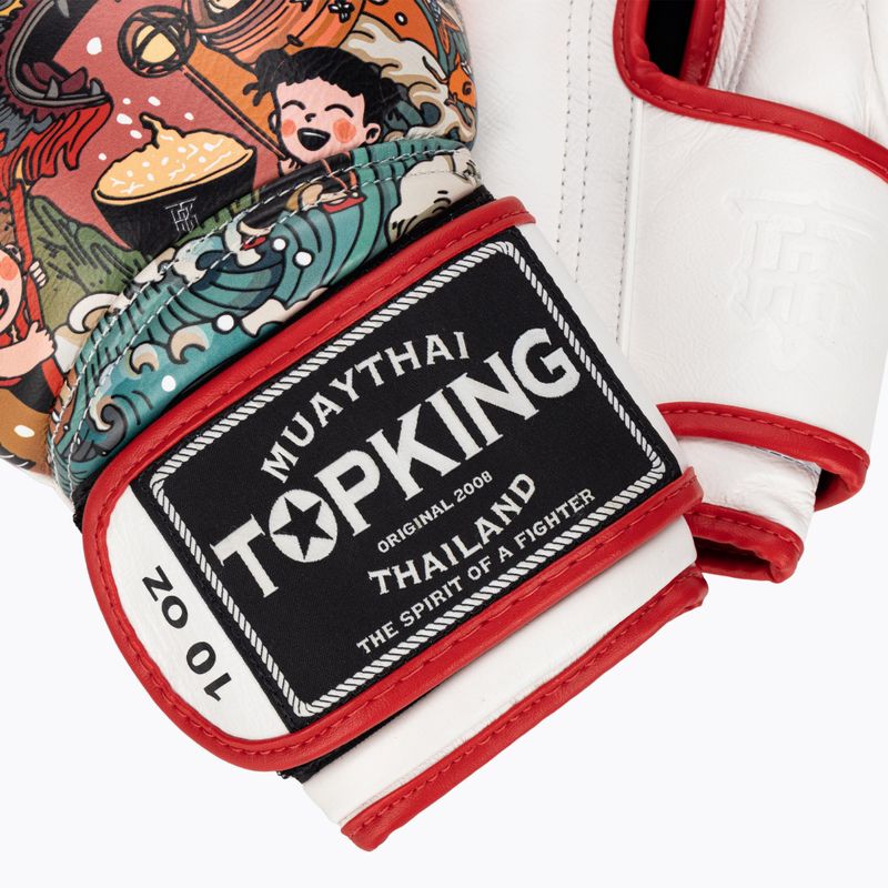 Top King Boxing Culture fehér/piros TKBGCT-1C1 bokszkesztyűk 4