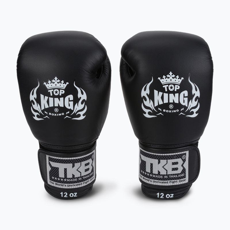 Top King Muay Thai Ultimate Air bokszkesztyűk fekete TKBGAV