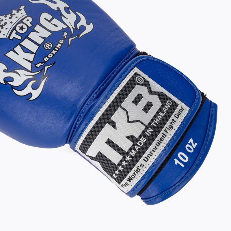 Top King Muay Thai Ultimate Air kék boxkesztyűk 6