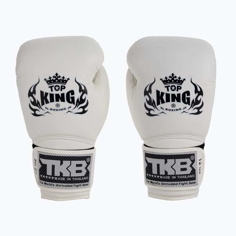 Top King Muay Thai Super Star Boxkesztyű fehér TKBGSV-WH