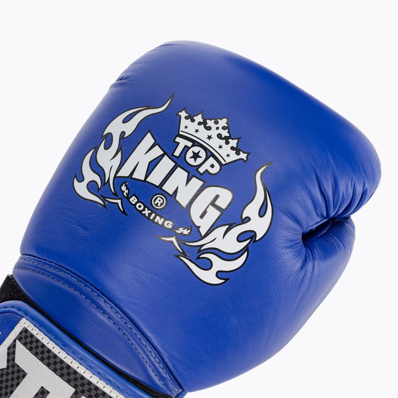 Top King Muay Thai Super kék boxkesztyűk 5