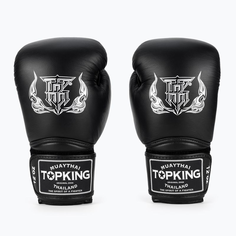 Top King Muay Thai Super Air bokszkesztyűk fekete 2