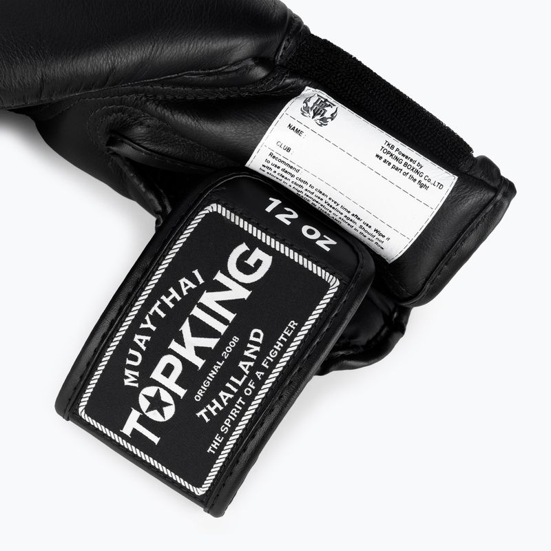 Top King Muay Thai Super Air bokszkesztyűk fekete 5