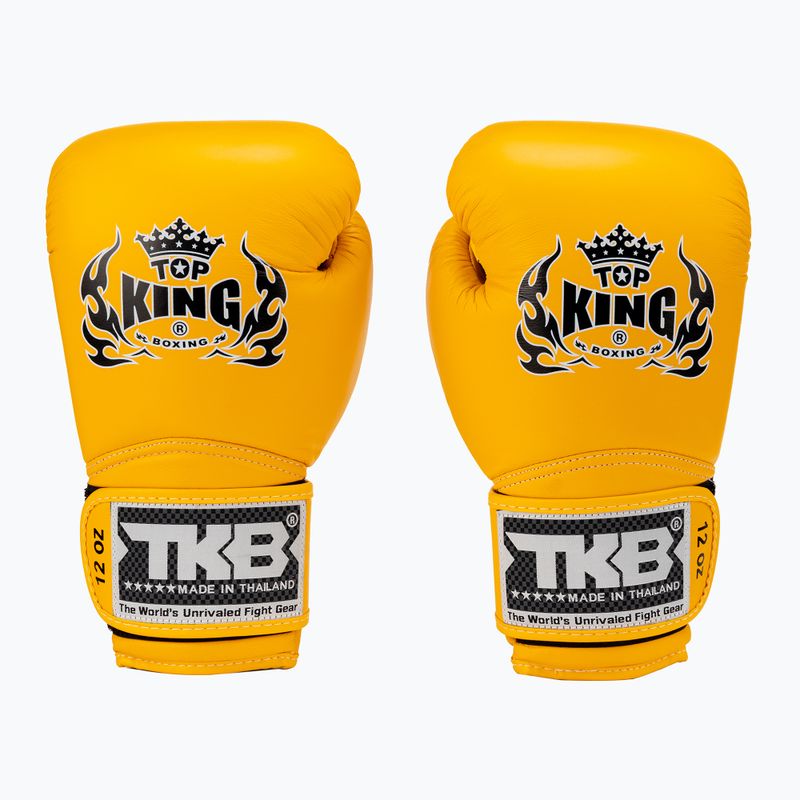 Top King Muay Thai Super Air bokszkesztyűk sárga TKBGSA-YW