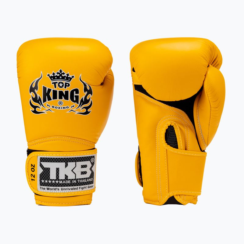 Top King Muay Thai Super Air bokszkesztyűk sárga TKBGSA-YW 3