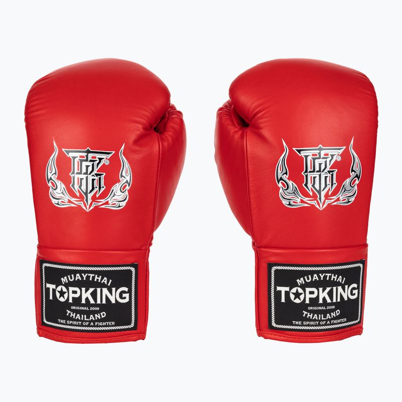 Top King Boxing kesztyű verseny piros