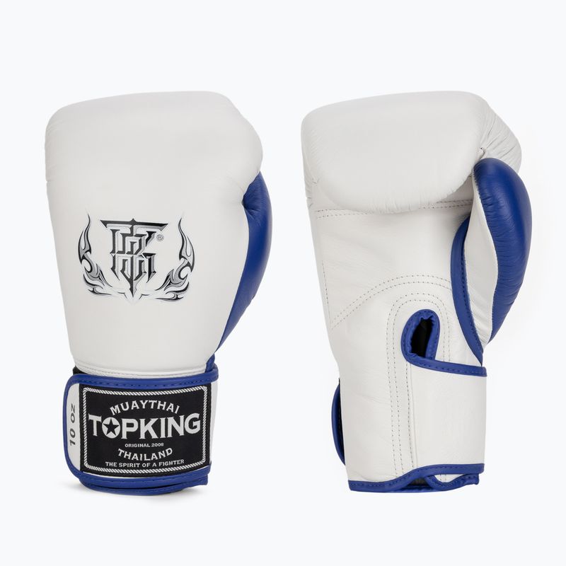 Top King Boxing Reborn fehér/kék bokszkesztyű