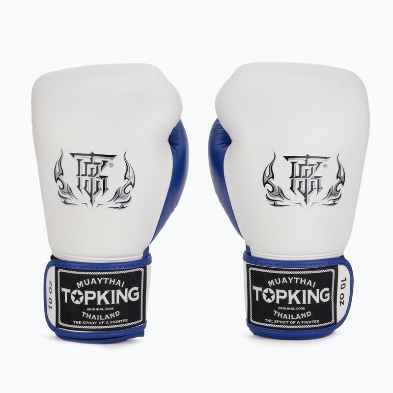 Top King Boxing Reborn fehér/kék bokszkesztyű