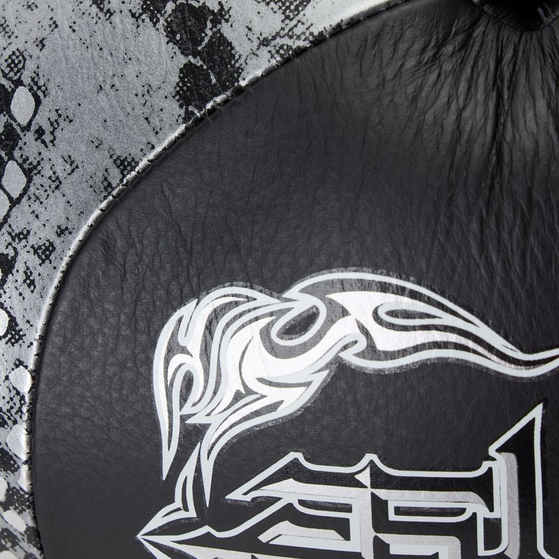Top King Muay Thai Power Snake fekete/ezüst bokszkesztyű 5