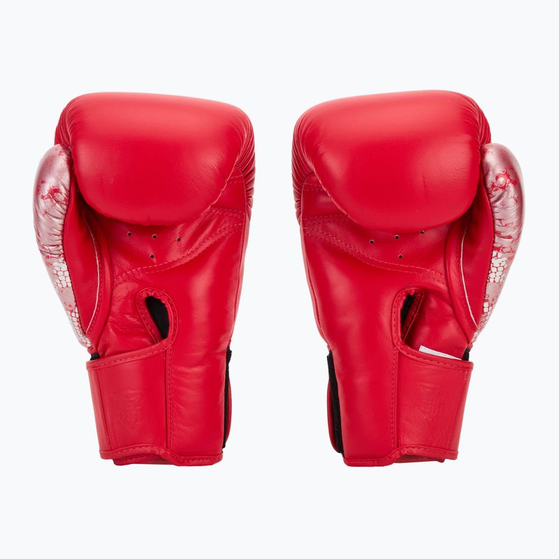 Top King Muay Thai Power Snake piros/ezüst bokszkesztyű 3