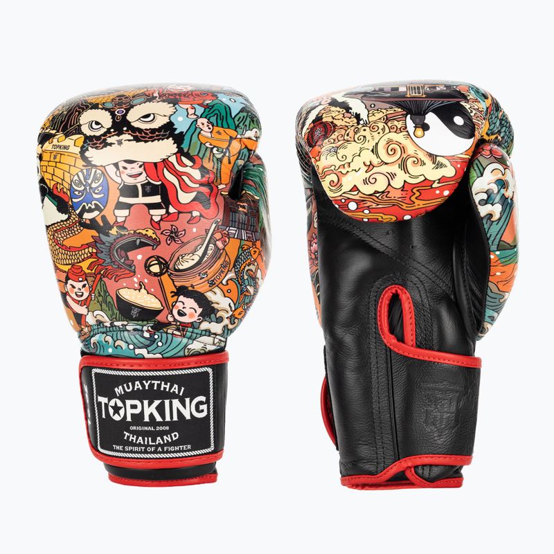 Top King Boxing Culture fekete/piros bokszkesztyűk TKBGCT-2C2