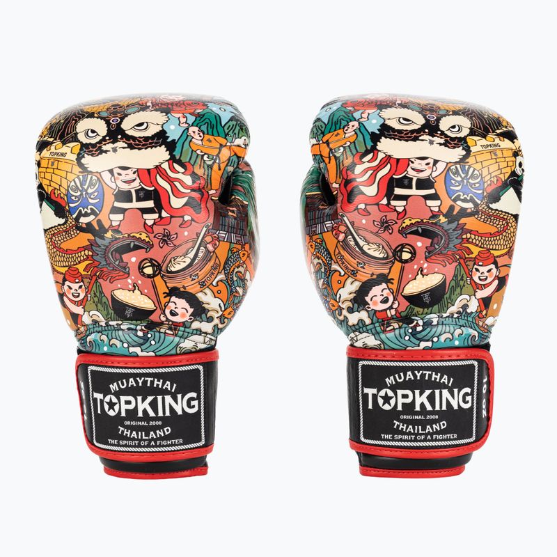 Top King Boxing Culture fekete/piros bokszkesztyűk TKBGCT-2C2