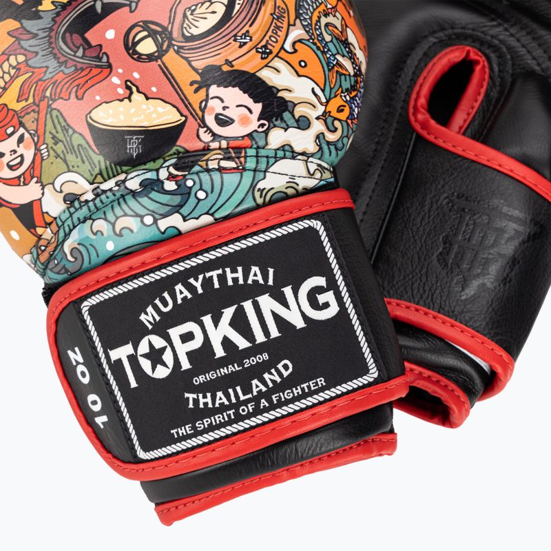 Top King Boxing Culture fekete/piros bokszkesztyűk TKBGCT-2C2 4