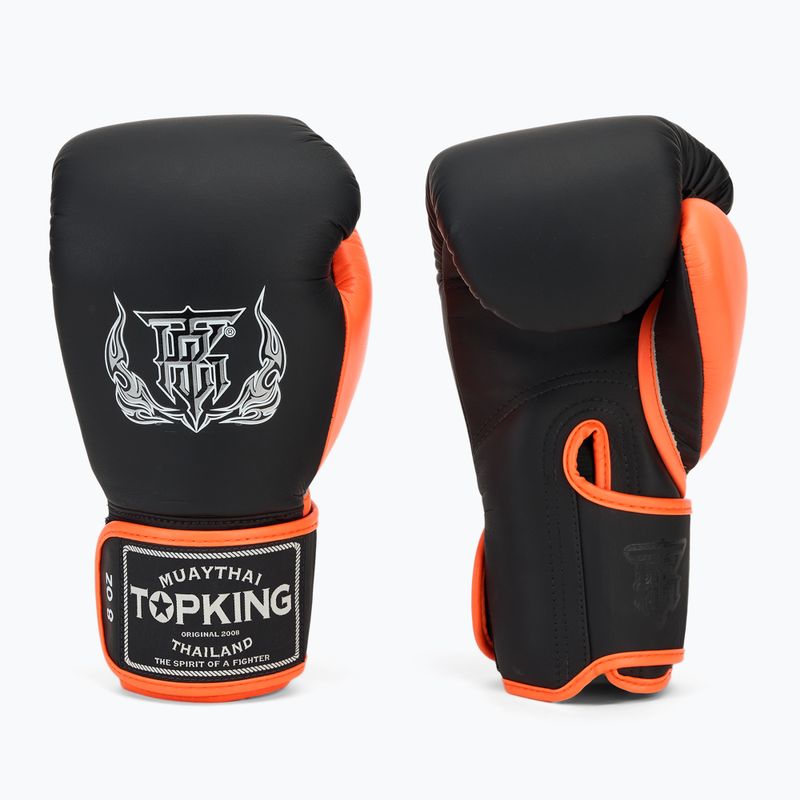 Boxkesztyű Top King Reborn Boxing Semi Leather white/orange 3