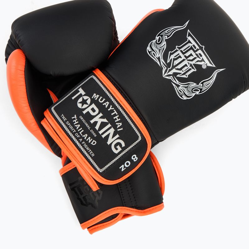 Boxkesztyű Top King Reborn Boxing Semi Leather white/orange 5