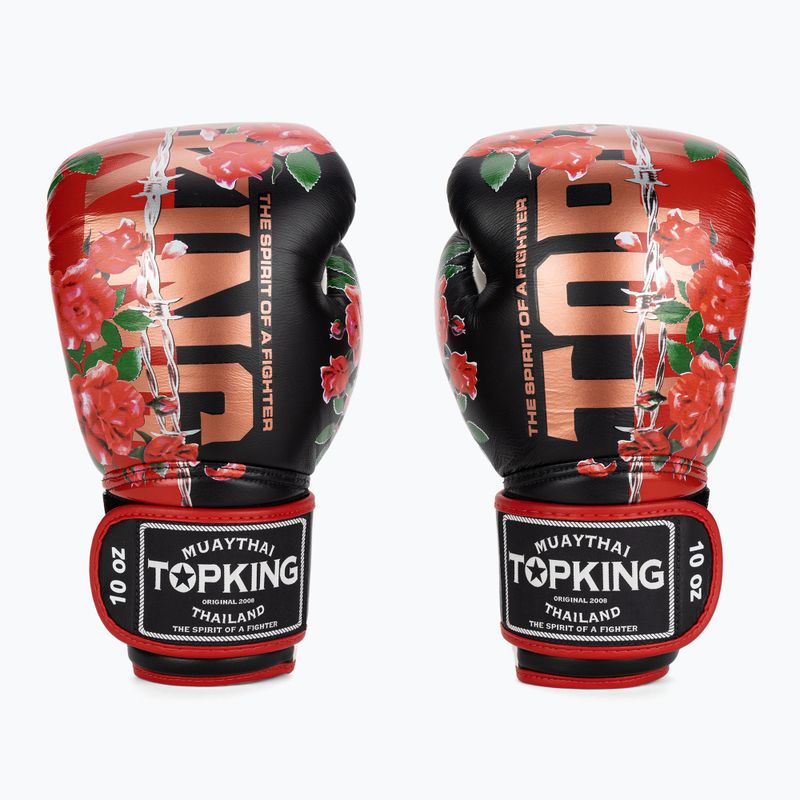 Top King Boxing kesztyű Rose fehér/fekete