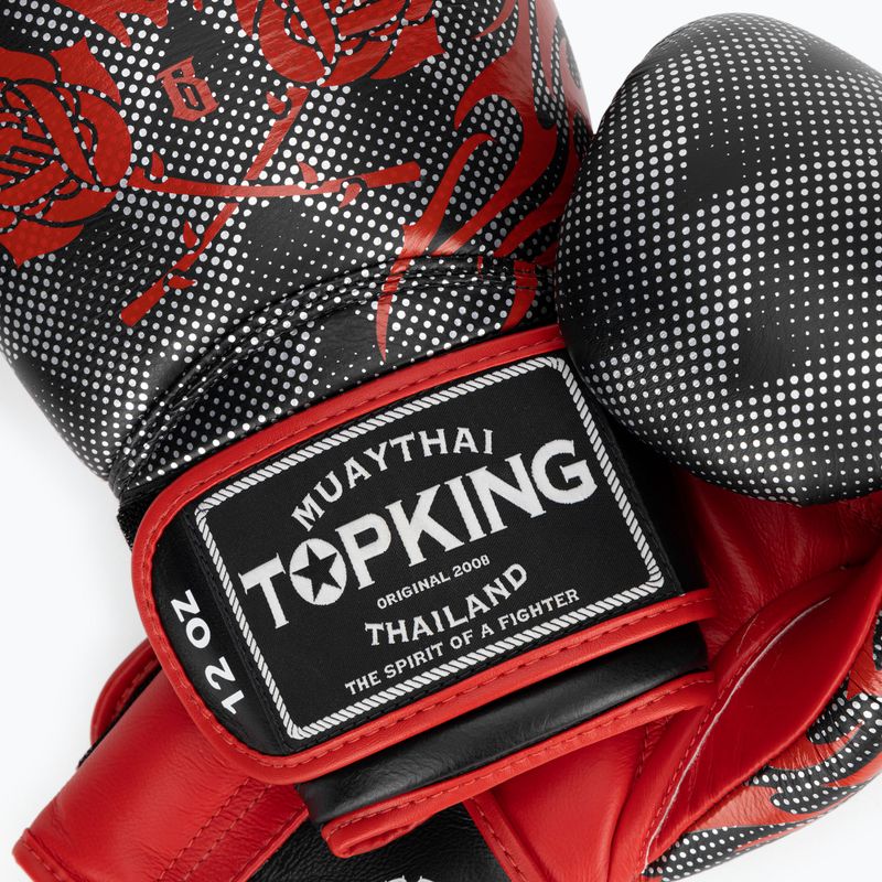 Top King Boxing Dragon piros/fekete bokszkesztyűk 4