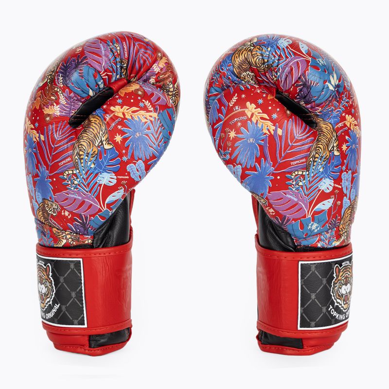 Top King Boxing Wild Tiger fekete/piros boxkesztyű 3