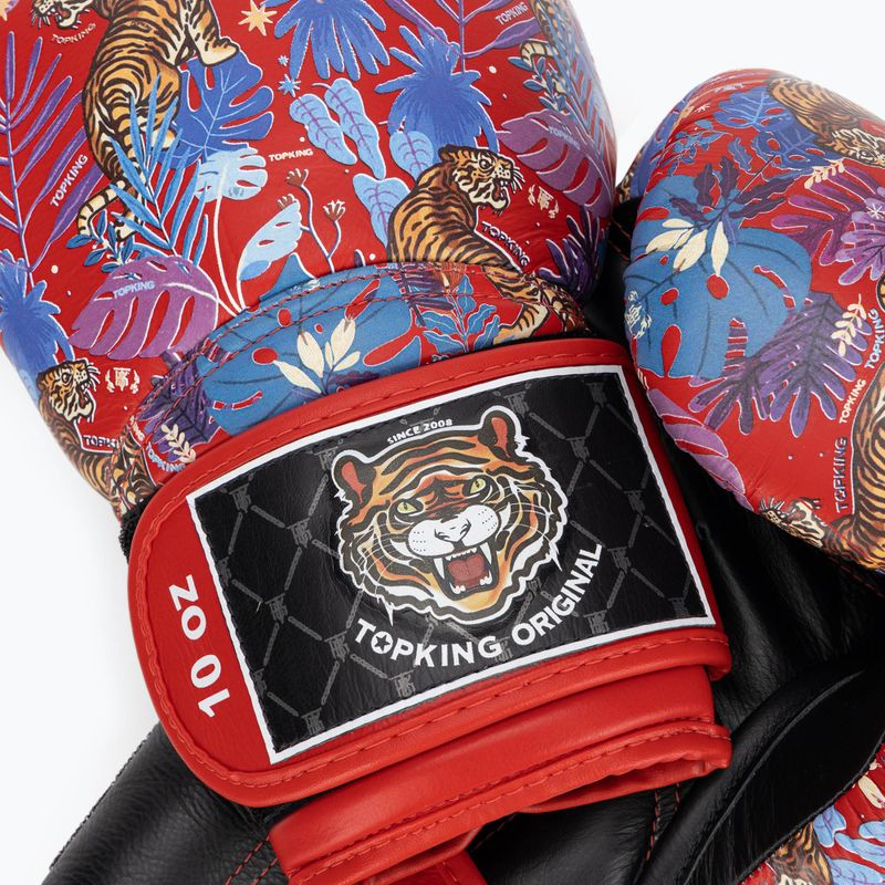 Top King Boxing Wild Tiger fekete/piros boxkesztyű 4
