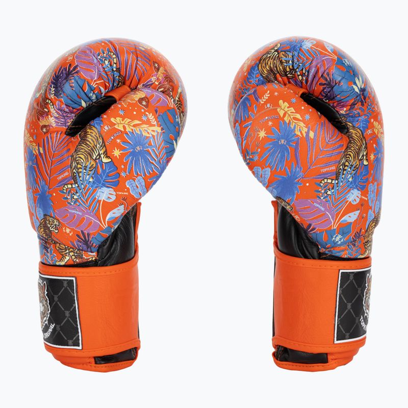 Top King Boxing Wild Tiger fekete/narancssárga bokszkesztyűk 3