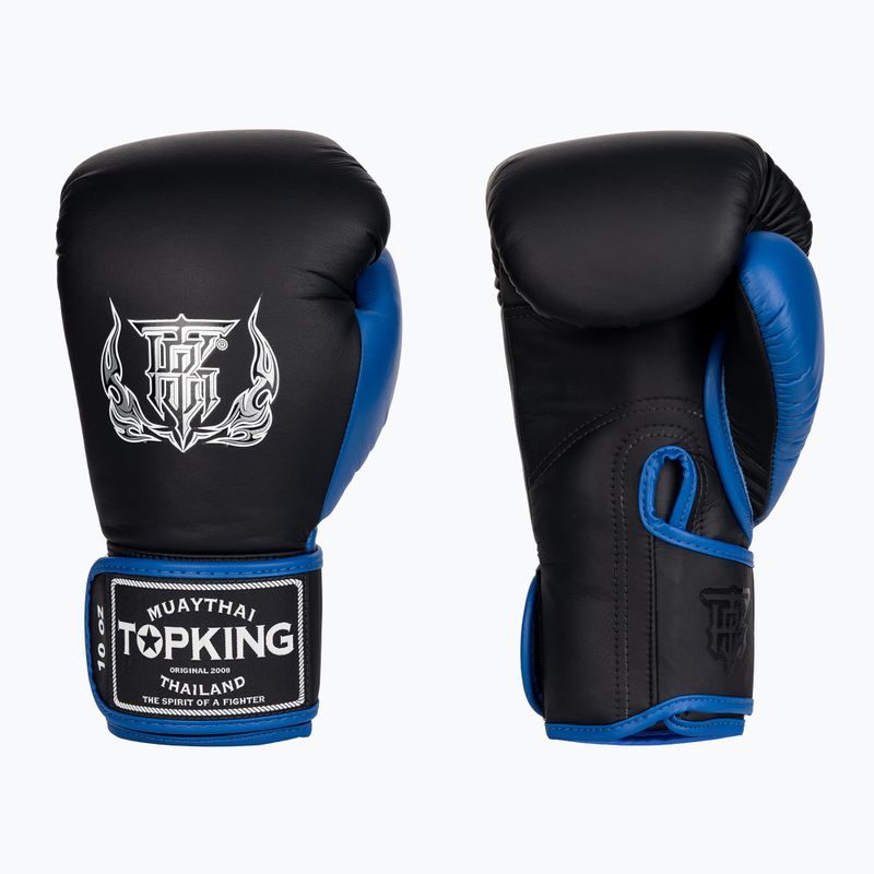Top King Reborn Bokszkesztyűk Semi Leather fekete/kék 3