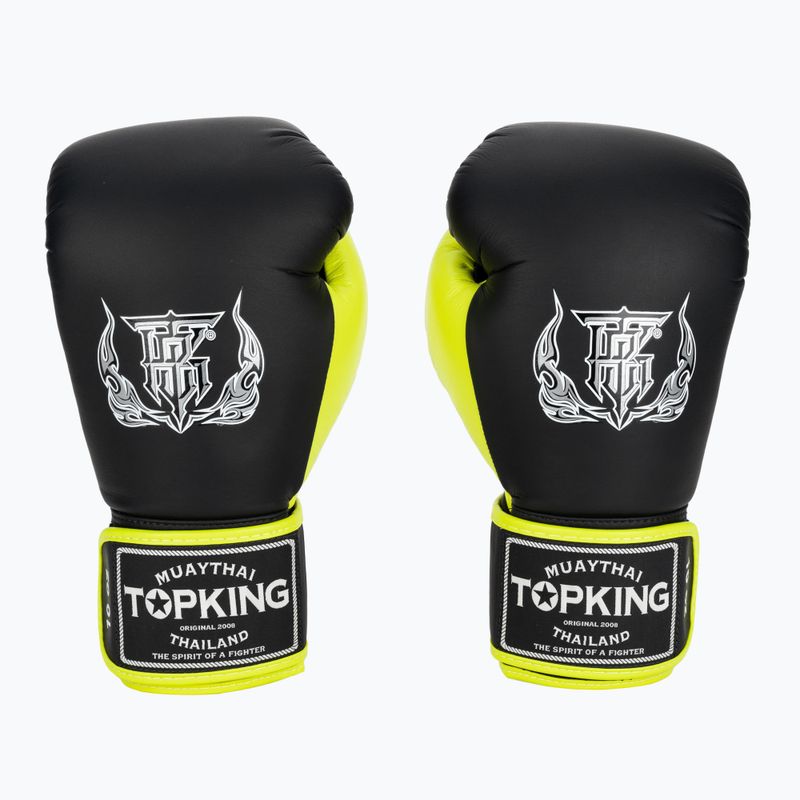 Top King Reborn Bokszkesztyűk Semi Leather fekete/sárga
