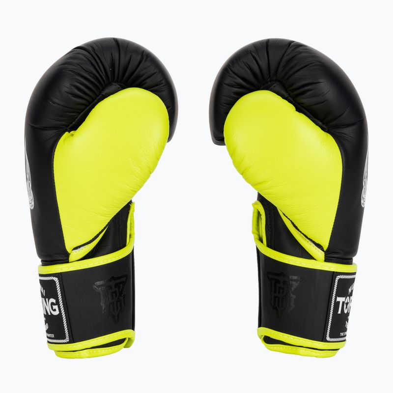 Top King Reborn Bokszkesztyűk Semi Leather fekete/sárga 3