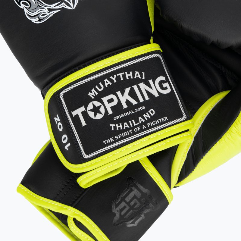 Top King Reborn Bokszkesztyűk Semi Leather fekete/sárga 4