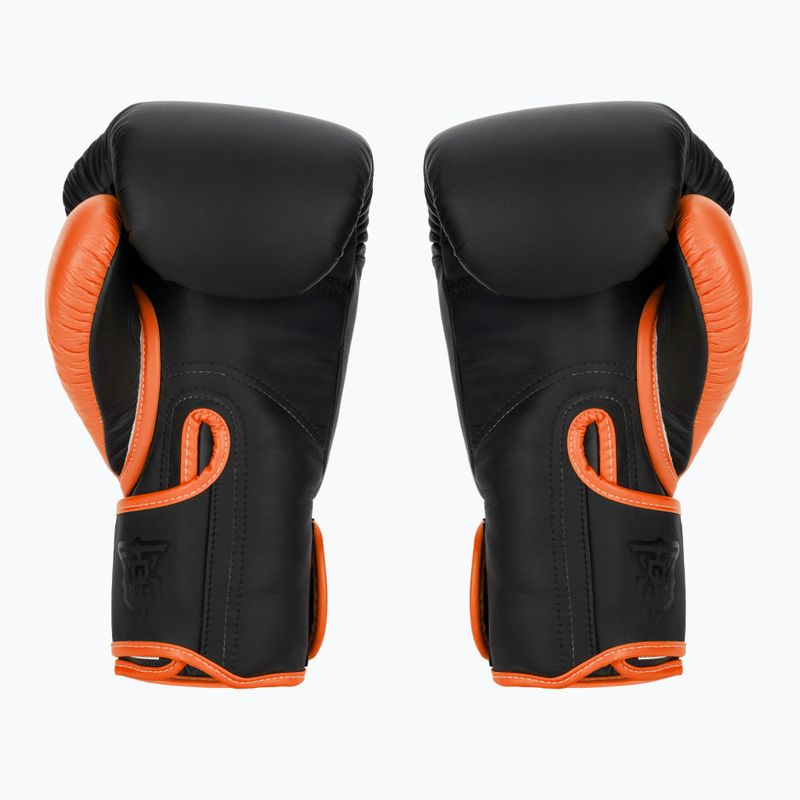 Top King Reborn bokszkesztyűk Semi Leather fekete/narancs 2