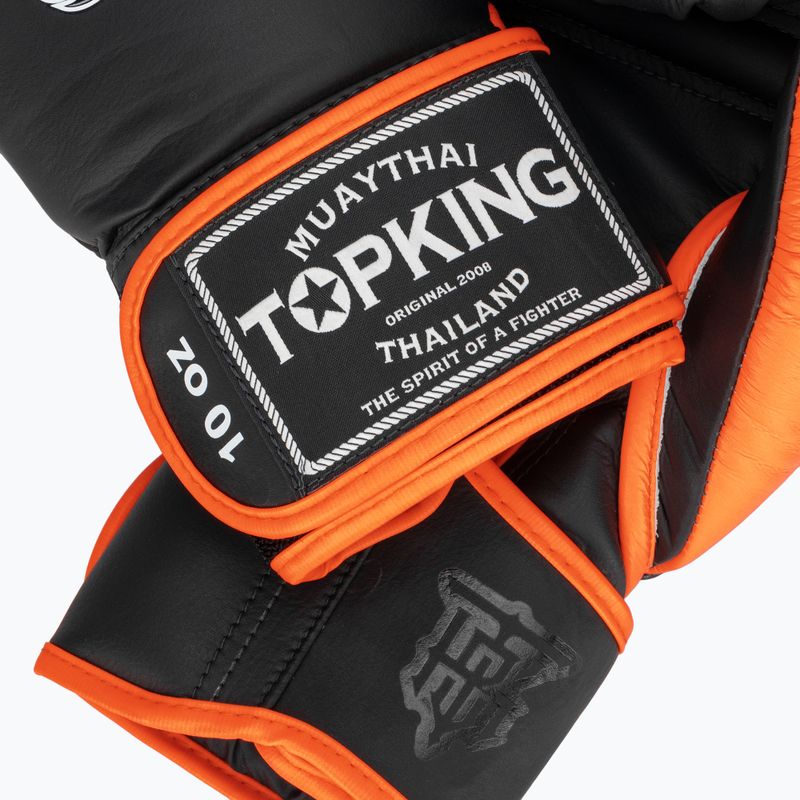 Top King Reborn bokszkesztyűk Semi Leather fekete/narancs 4