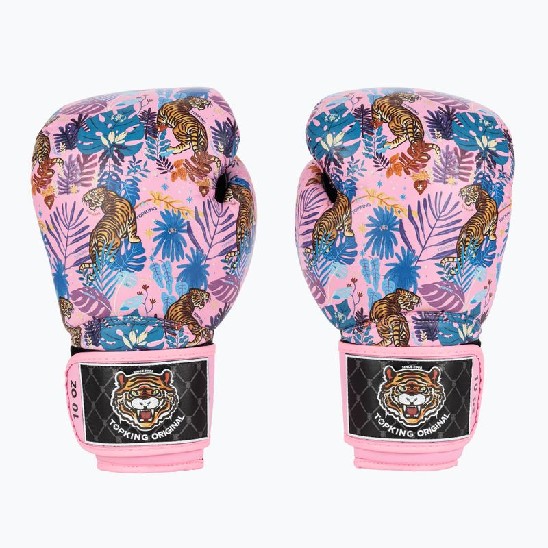 Top King Boxing Wild Tiger fekete/rózsaszín bokszkesztyűk