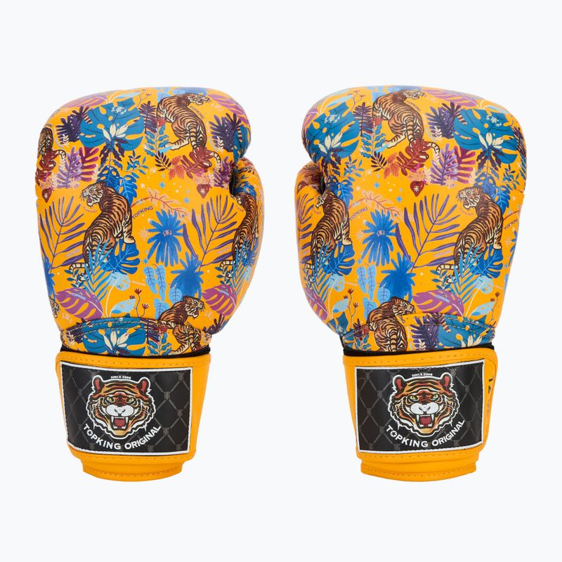 Top King Boxing Wild Tiger fekete/sárga bokszkesztyűk 2