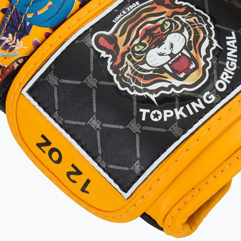 Top King Boxing Wild Tiger fekete/sárga bokszkesztyűk 5