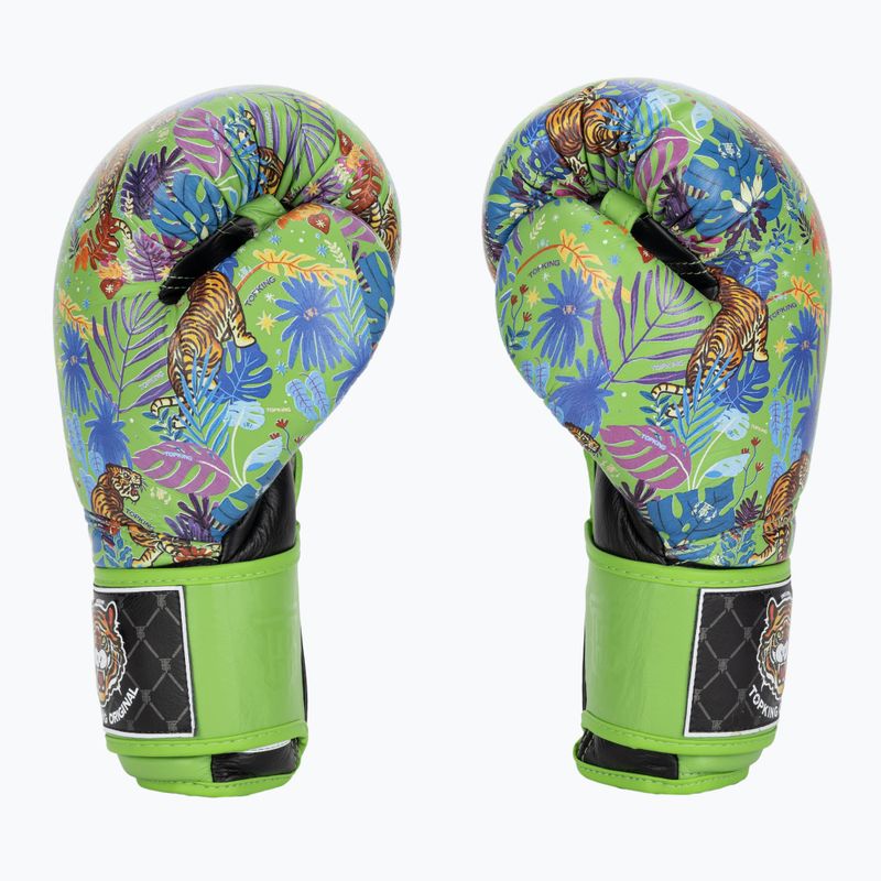 Top King Boxing Wild Tiger fekete/zöld bokszkesztyűk 3