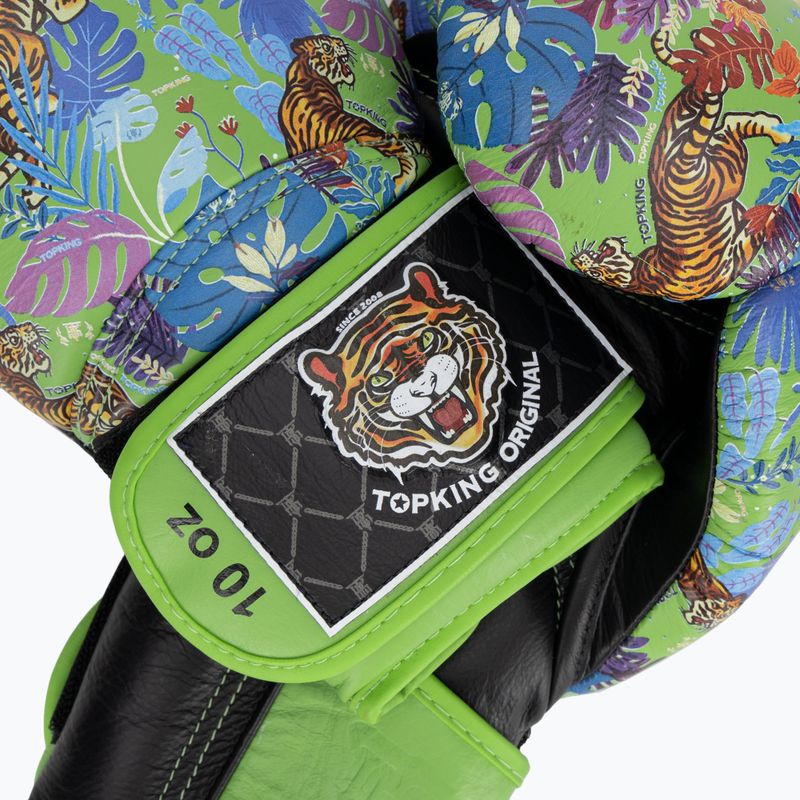Top King Boxing Wild Tiger fekete/zöld bokszkesztyűk 4
