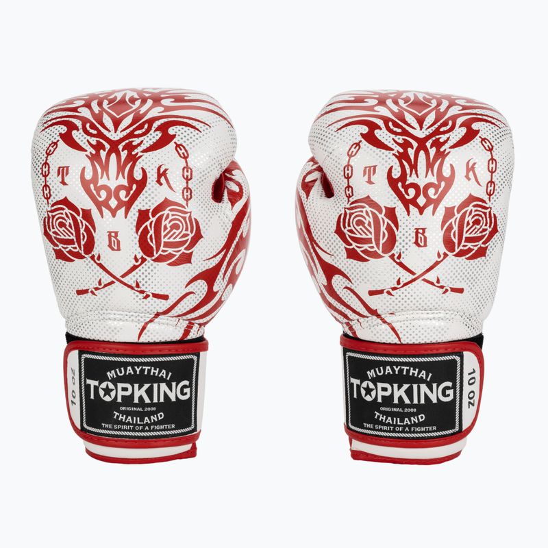 Top King Boxing Dragon piros/fehér bokszkesztyűk