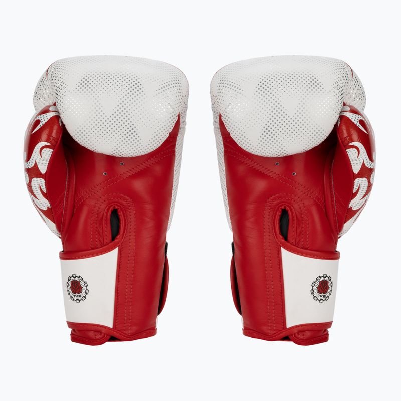 Top King Boxing Dragon piros/fehér bokszkesztyűk 2
