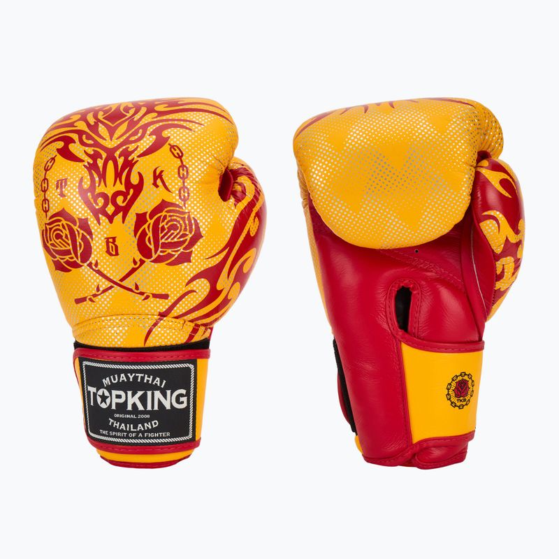 Top King Boxing kesztyű Dragon sárga