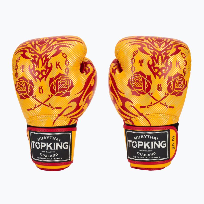 Top King Boxing kesztyű Dragon sárga 2